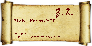 Zichy Kristóf névjegykártya
